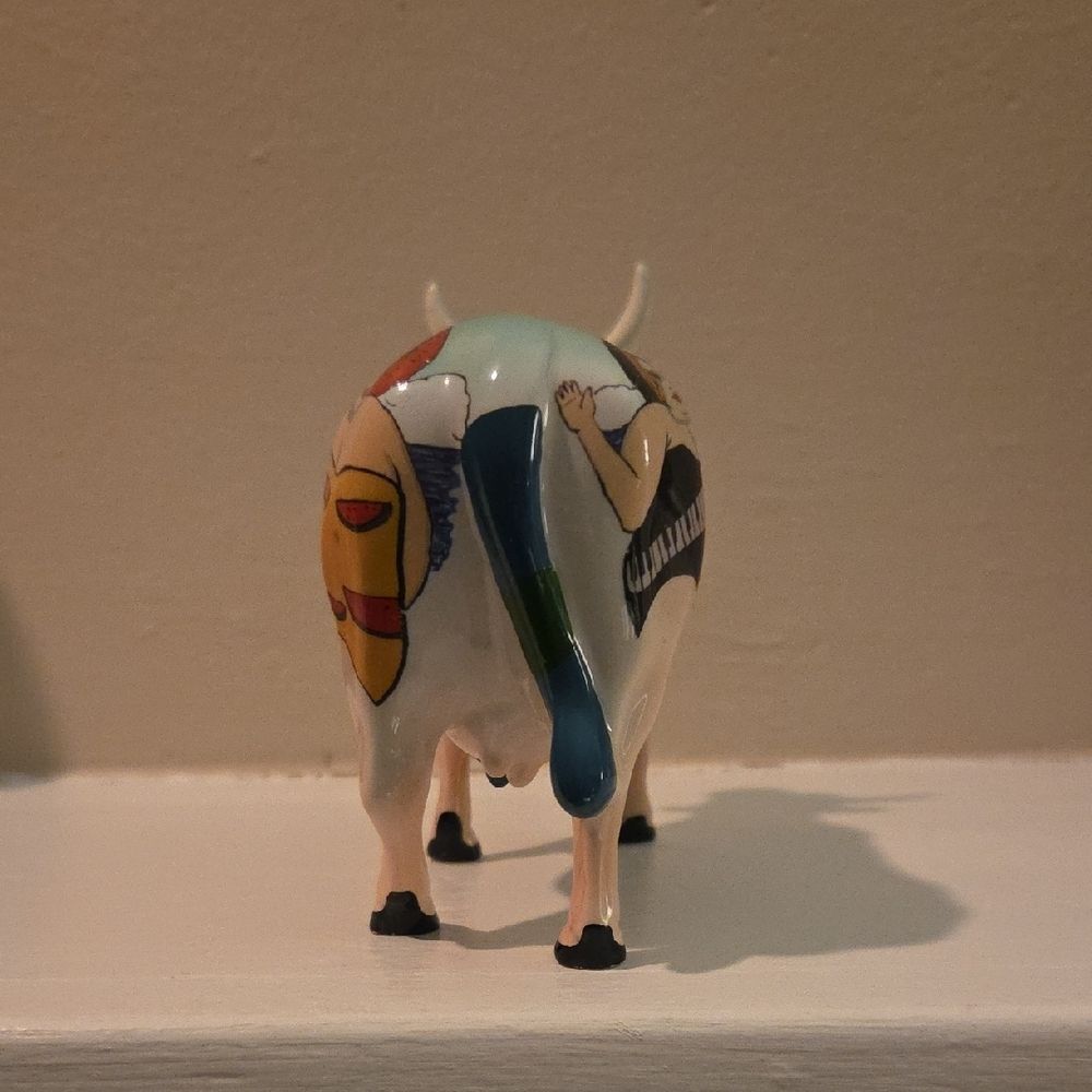 Colorful Artistic Cow Figurine - Picture 4 of 9
